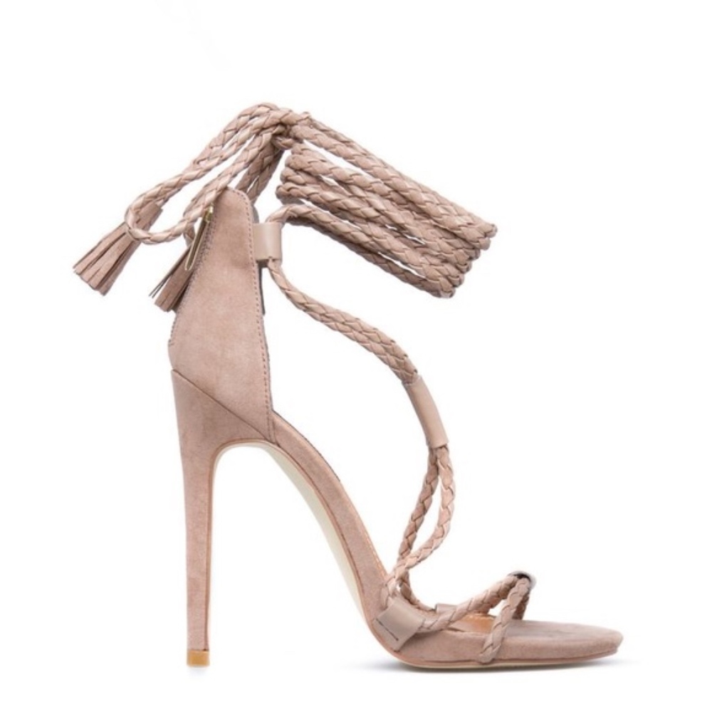 Izabella Rue Janis stiletto lace up tie heels 9.5